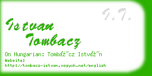 istvan tombacz business card